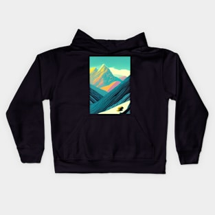 COLORFUL MOUNTAIN VIEW Kids Hoodie